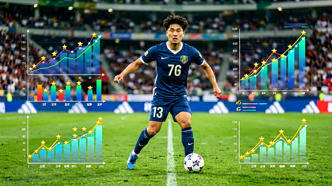 体育数据分析图表展示球员表现指标与趋势